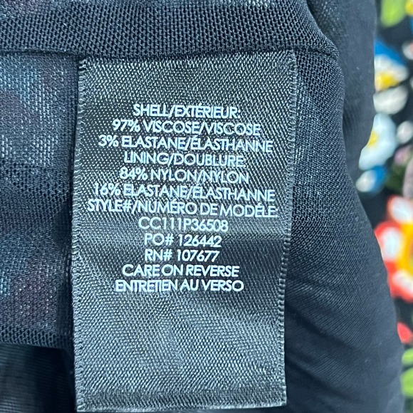 Alice + Olivia Womens Delora Dress 8 Fitted Crewneck Midi Multicolor Stretch - Picture 7 of 8